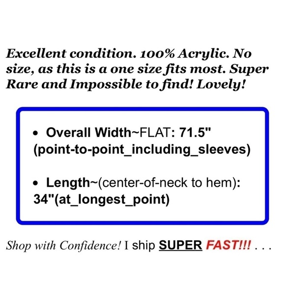 Wool Touch Acrylic Houndstooth Wolfstooth Black White Fringed Poncho Topper - Picture 2 of 5